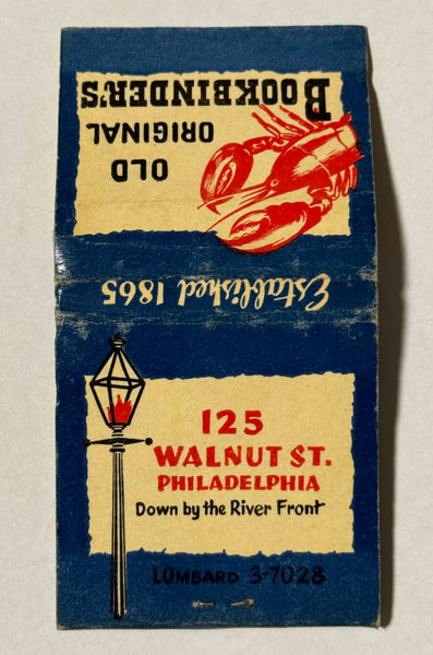 "Bookbinder's" Phila, PA Vintage Feature Matchbook with a Pop-Up Display!
