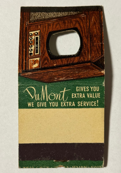 "Dumont Televisions" Vintage Feature Knothole Matchbook