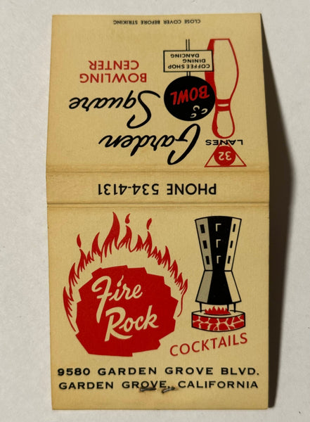 "Garden Square Bowling Center" Garden Grove, CA Vintage Feature Matchbook
