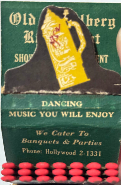 "Old Heidelberg Restaurant" Hallandale, FL Vintage Feature Matchbook with a Pop-Up Cover