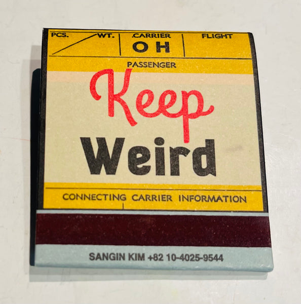 "Keep Weird Portland" Designed for a South Korean Artist's Gallery Show 2018 Retro Feature Matchbook