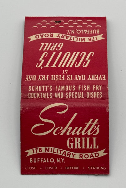 "Schutt’s Grill" Buffalo, NY Vintage Feature Matchbook with a Pop Up Display!
