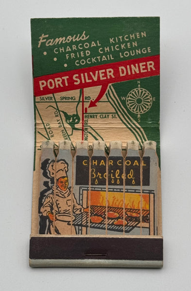 "Port Silver Diner" Milwaukee, WI Vintage Feature Matchbook with a Full-Length Cover!