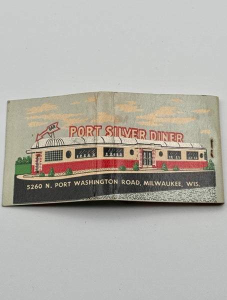 "Port Silver Diner" Milwaukee, WI Vintage Feature Matchbook with a Full-Length Cover!