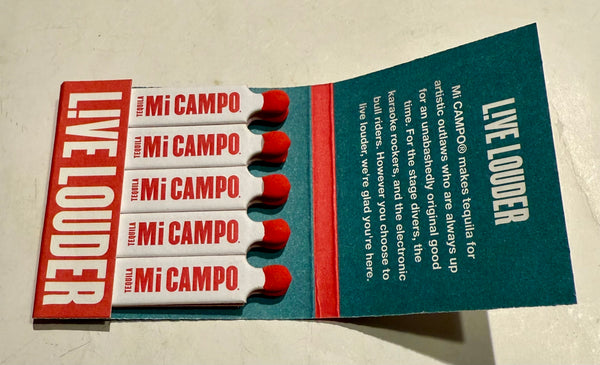 "Mi Campo Tequila" Retro Feature Matchbook
