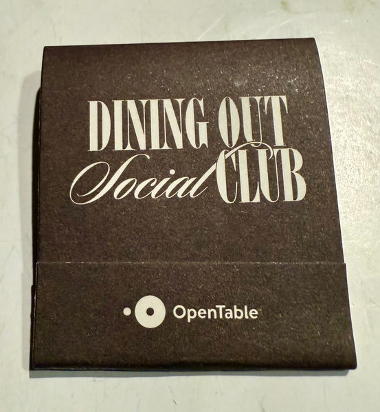 "Open Table Dining Out Social Club" Retro Feature Matchbook