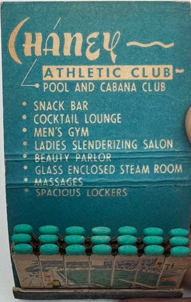 "Chaney Athletic Club" Miami, FL Vintage Feature Matchbook
