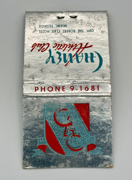 "Chaney Athletic Club" Miami, FL Vintage Feature Matchbook