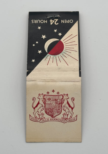 "Ollie Hammond’s" Los Angeles, CA Vintage Feature Matchbook