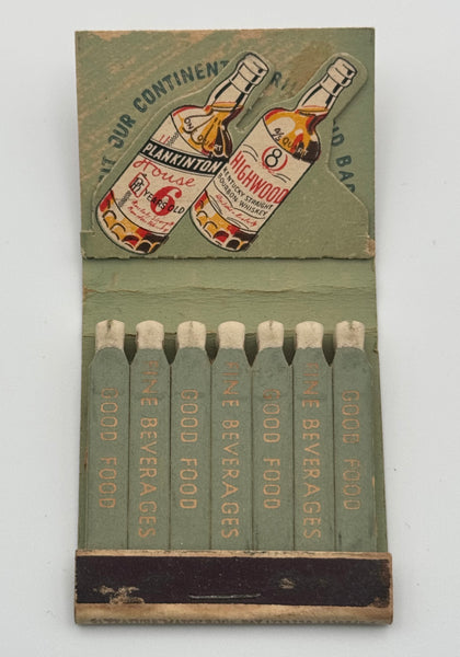 "Plankinton House" Milwaukee, WI Vintage Feature Matchbook with a Pop-Up Display!