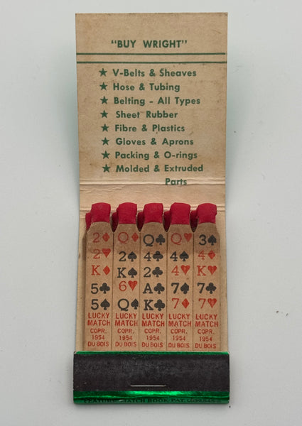 "F.B. Wright Company" Dearborn, MI Vintage Feature Matchbook with a Metallic Cover!