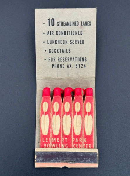 "Leimert Park Bowling Center" Los Angeles, CA Vintage Feature Matchbook