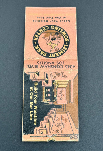 "Leimert Park Bowling Center" Los Angeles, CA Vintage Feature Matchbook