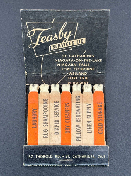 "Feasby Services Ltd." Ontario Vintage Feature Matchbook