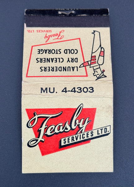 "Feasby Services Ltd." Ontario Vintage Feature Matchbook