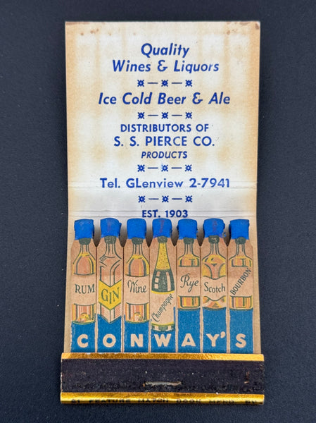 "A. A. Conway Company" Lowell, MA Vintage Feature Matchbook