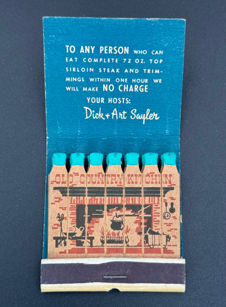 "Old Country Kitchen" Portland, OR Vintage Feature Matchbook