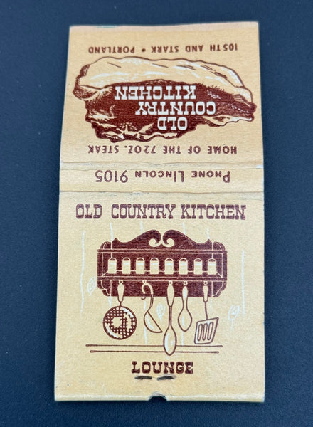 "Old Country Kitchen" Portland, OR Vintage Feature Matchbook