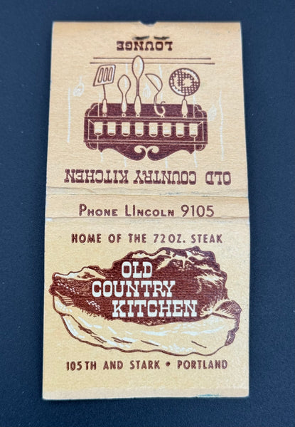 "Old Country Kitchen" Portland, OR Vintage Feature Matchbook