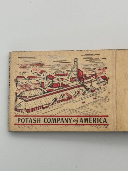 "Potash Company of America" Vintage Feature Matchbook