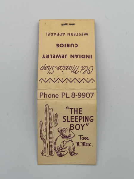 "Old Mexico Shop" Taos, New Mexico Vintage Feature Matchbook