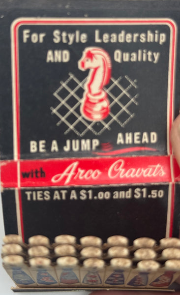 "Arco Cravats" New York, NY Vintage Feature Matchbook