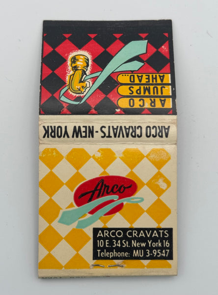 "Arco Cravats" New York, NY Vintage Feature Matchbook