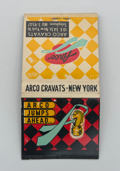 "Arco Cravats" New York, NY Vintage Feature Matchbook