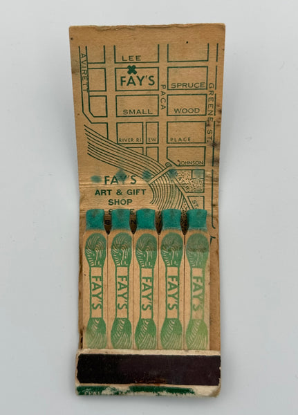 "Fay’s Arts and Gift Shop" Cumberland, MD Vintage Feature Matchbook