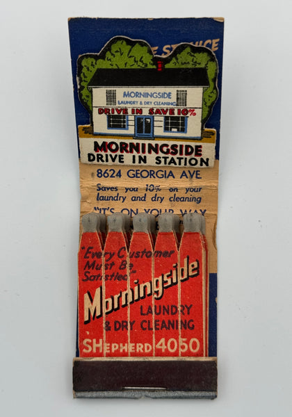 "Morningside Laundry and Dry Cleaning" Vintage Feature Matchbook with a Pop-Up Display!