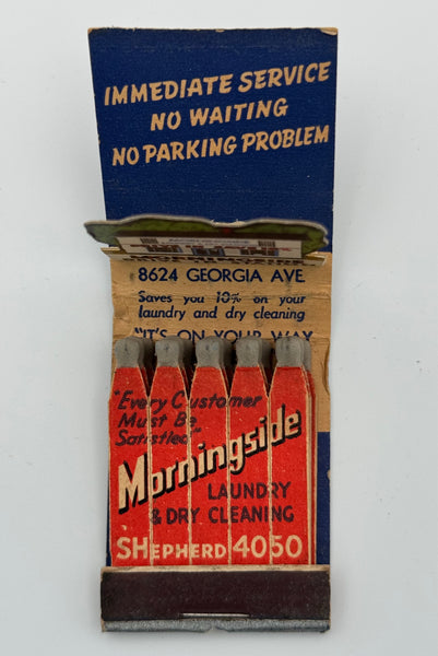 "Morningside Laundry and Dry Cleaning" Vintage Feature Matchbook with a Pop-Up Display!