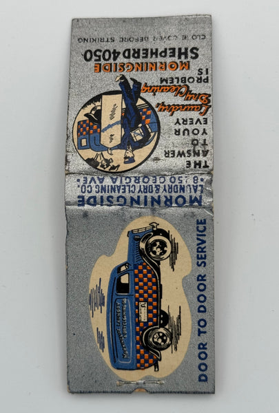 "Morningside Laundry and Dry Cleaning" Vintage Feature Matchbook with a Pop-Up Display!