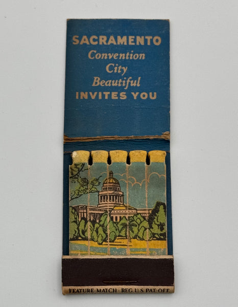 "Sacramento, CA Early 10 Strike" Vintage Feature Matchbook