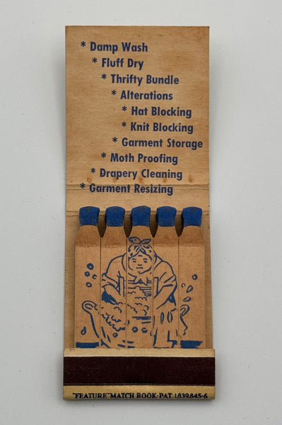 "Protective Laundry & Dry Cleaners" Vintage Feature Matchbook