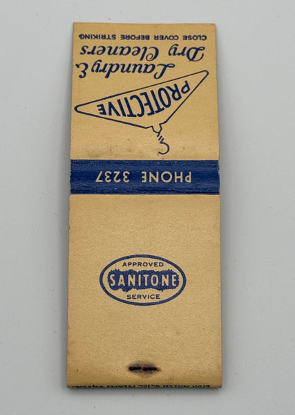 "Protective Laundry & Dry Cleaners" Vintage Feature Matchbook