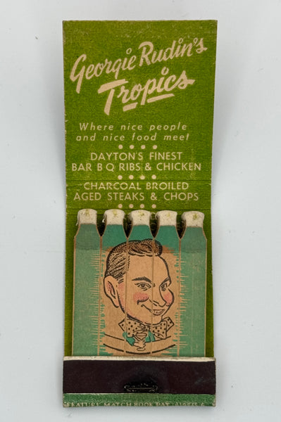 "Georgie Rudin’s Tropics" Dayton, OH Tiki Vintage Feature Matchbook