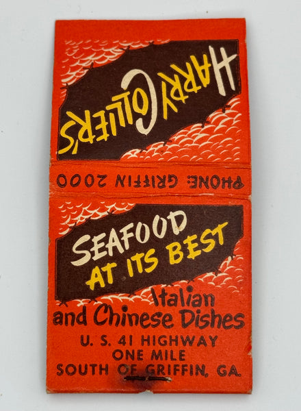 "Harry Collier’s" Griffin, GA Vintage Feature Matchbook