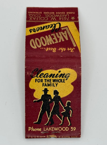 "Lakewood Cleaners" Lakewood, CO Vintage Feature Matchbook