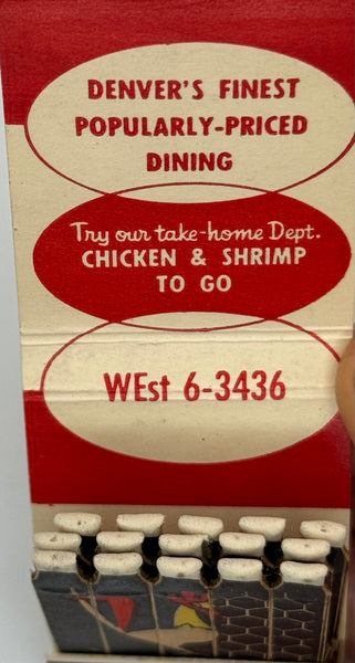 "Old South Restaurant/KFC" Denver, CO Vintage Feature Matchbook with a Full Length Cover