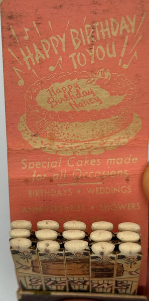 "Sisson’s Bakery" Vintage Feature Matchbook