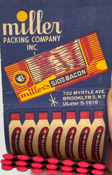 "Miller Packing Company Inc." Brooklyn, NY Vintage Feature Matchbook