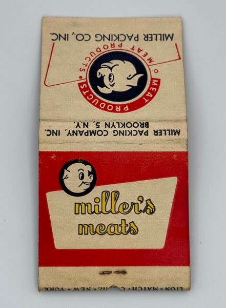 "Miller Packing Company Inc." Brooklyn, NY Vintage Feature Matchbook