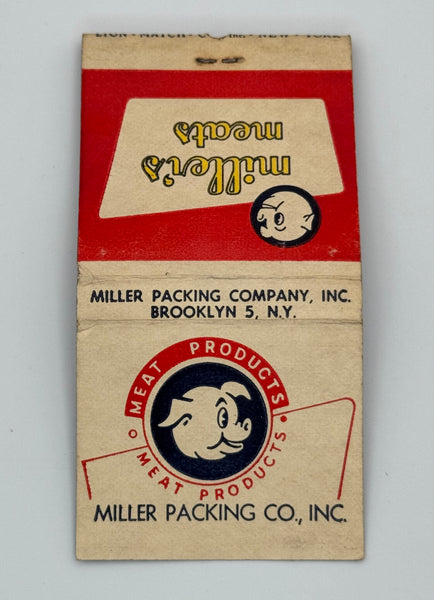 "Miller Packing Company Inc." Brooklyn, NY Vintage Feature Matchbook