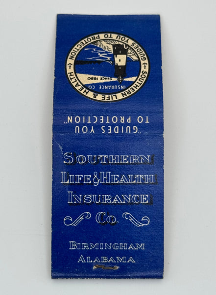 "Southern Life & Health Insurance Company" Birmingham, AL Vintage Feature Matchbook