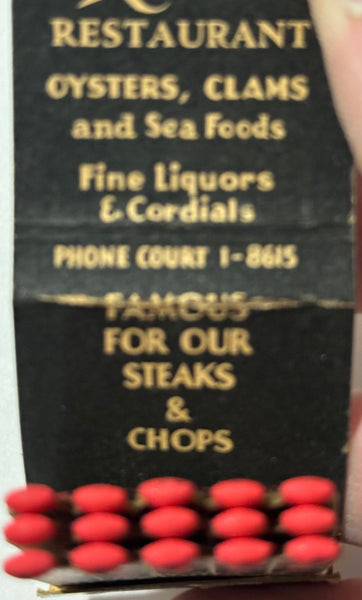 "Klein's Restaurant and Seafood House" Pittsburgh, PA Vintage Feature Matchbook -1
