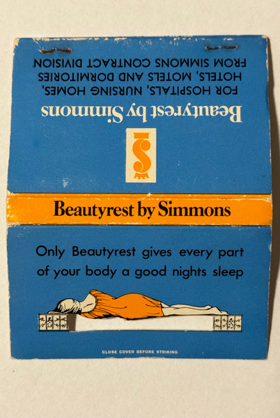 "Beautyrest by Simmons" Vintage Feature Matchbook "Knothole"