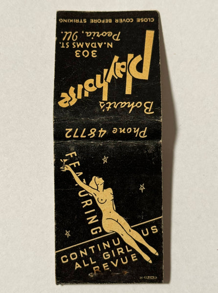 "Bohart's Playhouse" Peoria, IL Vintage Girlie Feature Matchbook