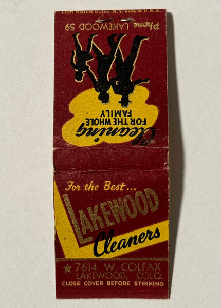 "Lakewood Cleaners" Lakewood, CO Vintage Feature Matchbook
