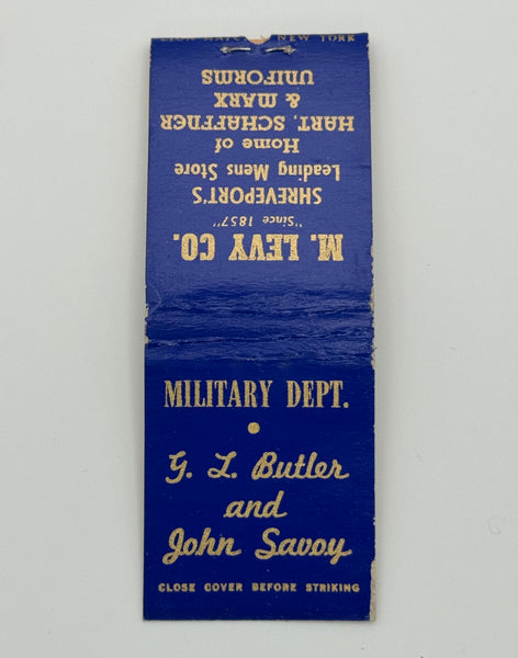 "M. Levy Co." Shreveport, LA Vintage Feature Matchbook