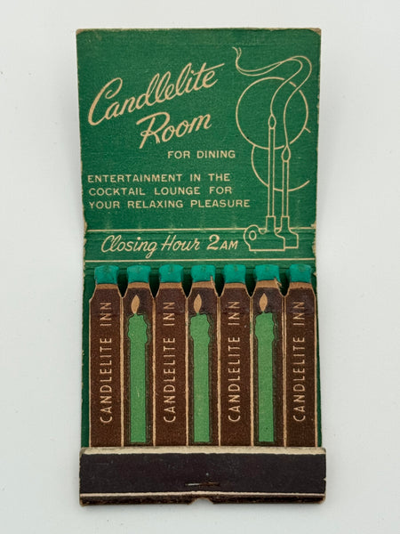 "Candlelite Inn" Glendale, CA Vintage Feature Matchbook